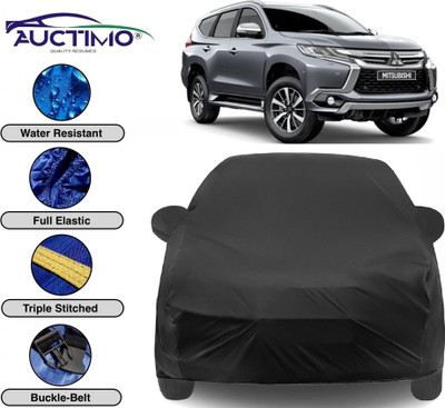AUCTIMO Car Cover For Mitsubishi Pajero Sport (With Mirror Pockets)(Black)