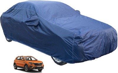 Auto Hub Car Cover For Skoda Kushaq (With Mirror Pockets)(Blue)