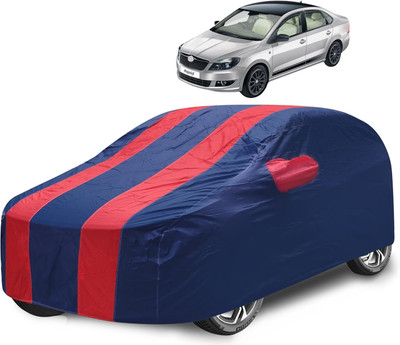 Caronix Car Cover For Skoda Rapid (With Mirror Pockets)(Red)