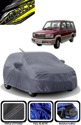 FRONCH Car Cover For Toyota Qualis FS B6 (With Mirror Pockets)(Grey)