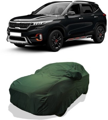 Coxtor Car Cover For Kia Seltos HTX 1.5 (With Mirror Pockets)(Green)