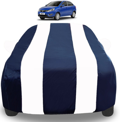 Auto Hub Car Cover For Tata Zest (With Mirror Pockets)(White)
