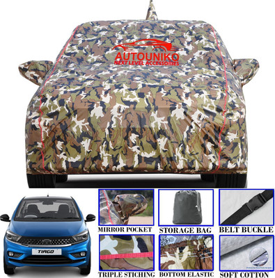 autouniko Car Cover For Tata Tiago (With Mirror Pockets)(Multicolor)