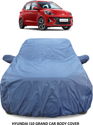 AUTOFIT Car Cover For Hyundai Grand i10 (With Mirror Pockets)(Blue)