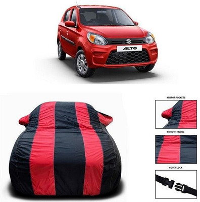 ANTHUB Car Cover For Maruti Suzuki Alto K10 (With Mirror Pockets)(Red, Black)