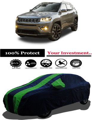 Amexride Car Cover For Jeep Compass 2.0 Sport Plus Diesel (With Mirror Pockets)(Green)