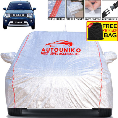 autouniko Car Cover For Maruti Ignis (With Mirror Pockets)(Silver)