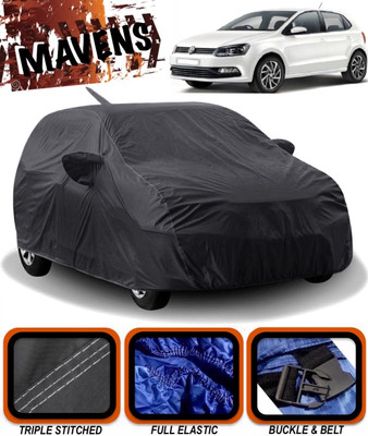 MAVENS Car Cover For Volkswagen Polo GT (With Mirror Pockets)(Black)