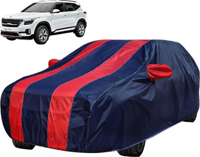 Auto Hub Car Cover For Kia SELTOS (With Mirror Pockets)(Red)