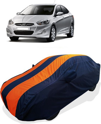 QLAX Car Cover For Maruti Accent 1.6i (With Mirror Pockets)(Orange)