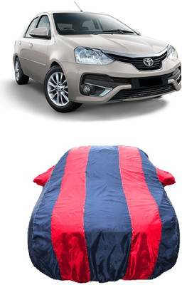 Wegather Car Cover For Toyota Platinum Etios 1.5 G Petrol (With Mirror Pockets)(Red)