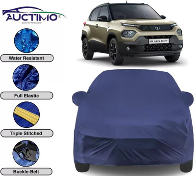 AUCTIMO Car Cover For Tata Punch (With Mirror Pockets)(Blue)