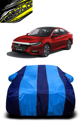 FRONCH Car Cover For Honda Civic (With Mirror Pockets)(Blue)