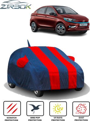 ZIRBOK Car Cover For Tata Tigor (With Mirror Pockets)(Red, Blue)