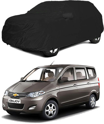 STARIE Car Cover For Chevrolet Enjoy (With Mirror Pockets)(Black)