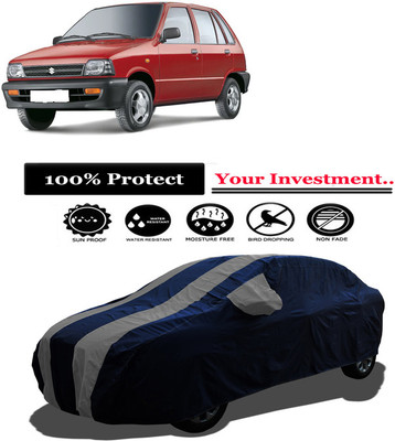 Amexride Car Cover For Maruti 800 MPFI 4 SPEED TIII (With Mirror Pockets)(Grey)