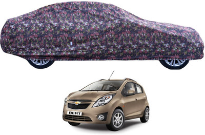 Auto Hub Car Cover For Chevrolet Beat (With Mirror Pockets)(Green)