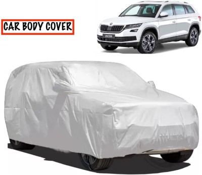 AUCTIMO Car Cover For Skoda Kodiaq (With Mirror Pockets)(Silver)