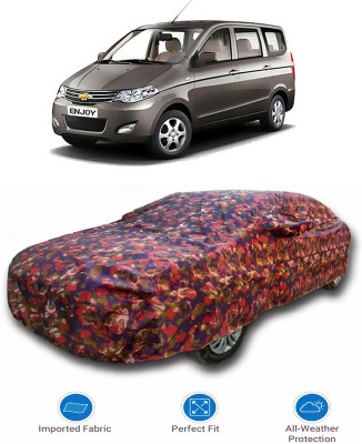 AutoTiger Car Cover For Chevrolet Enjoy (With Mirror Pockets)(Multicolor)