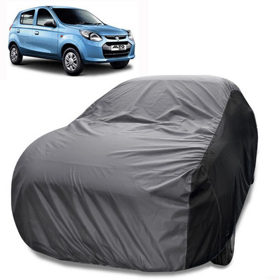 MoTRoX Car Cover For Maruti Suzuki Alto 800 (Without Mirror Pockets)(Grey, Black)