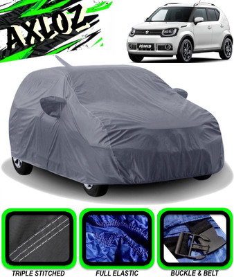 AXLOZ Car Cover For Maruti Suzuki Ignis (With Mirror Pockets)(Grey)