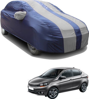 SS FOR YOUR SMART NEEDS Car Cover For Tata Tigor (With Mirror Pockets)(Silver, Blue)