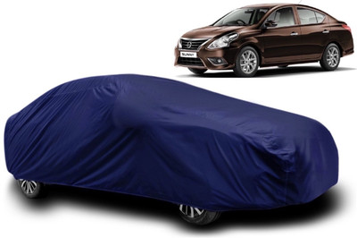 MAVENS Car Cover For Nissan Sunny (With Mirror Pockets)(Blue)