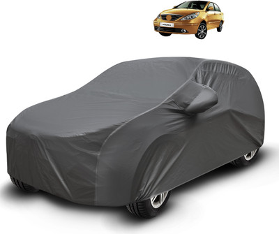Caronix Car Cover For Tata Manza (With Mirror Pockets)(Grey)