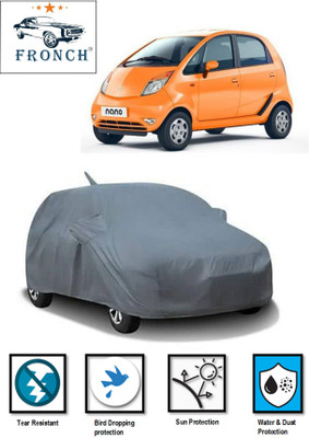 FRONCH Car Cover For Tata Nano (With Mirror Pockets)(Grey)