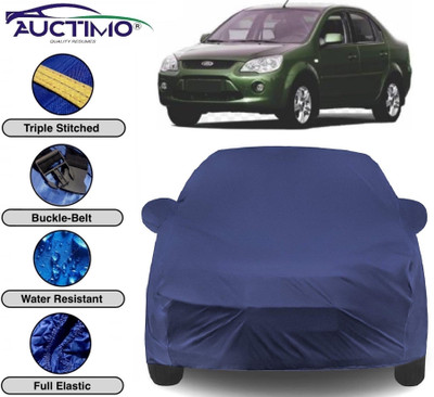 AUCTIMO Car Cover For Ford Fiesta (With Mirror Pockets)(Blue)