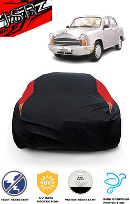 J S R Car Cover For HM Ambassador (With Mirror Pockets)(Red, Black)