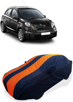 Coxtor Car Cover For Nissan Micra Active XL Option Petrol (With Mirror Pockets)(Orange)