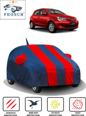 FRONCH Car Cover For Toyota Etios Liva (With Mirror Pockets)(Red, Blue)