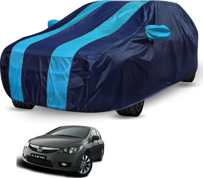 Auto Hub Car Cover For Honda Civic (Without Mirror Pockets)(Black, Blue)