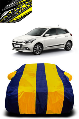 FRONCH Car Cover For Hyundai Elite i20 Asta Option CVT Petrol (With Mirror Pockets)(Yellow, Blue)