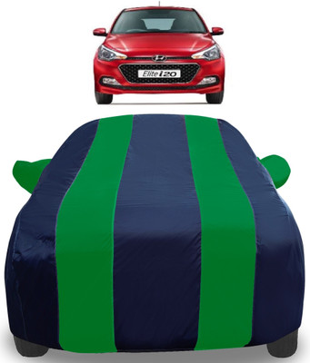 Auto Hub Car Cover For Hyundai Elite i20 (With Mirror Pockets)(Green)