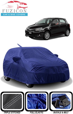 FUZICON Car Cover For Toyota Etios Liva (With Mirror Pockets)(Blue)