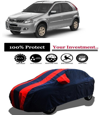 Amexride Car Cover For Mahindra Verito Vibe (With Mirror Pockets)(Red)