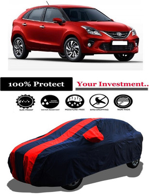 Amexride Car Cover For Toyota Glanza G Smart Hybrid Petrol (With Mirror Pockets)(Red)