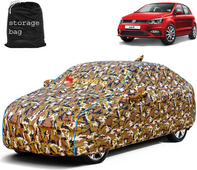 AUTOMOZEXO Car Cover For Volkswagen Polo (With Mirror Pockets)(Multicolor)
