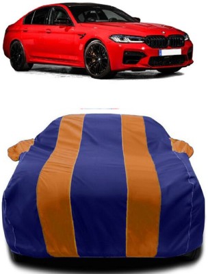 Autoprime Car Cover For BMW M5 (With Mirror Pockets)(Orange, Blue)