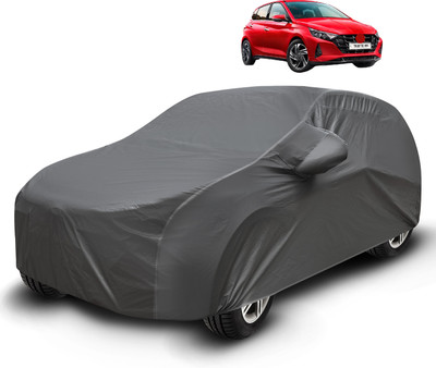 Caronix Car Cover For Hyundai i20 (With Mirror Pockets)(Grey)