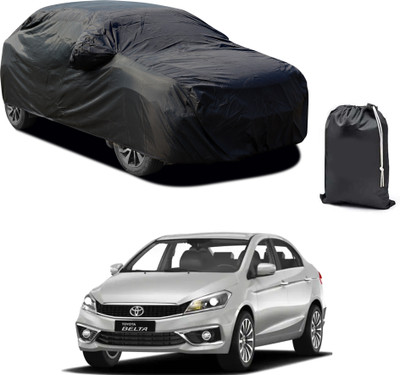 PAGORA Car Cover For Toyota Universal For Car (With Mirror Pockets)(Black)