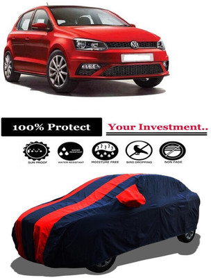 Amexride Car Cover For Volkswagen Polo 1.0 MPI Comfortline Petrol (With Mirror Pockets)(Red)