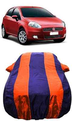 Wegather Car Cover For Fiat Punto Grande 1.4 (With Mirror Pockets)(Orange)