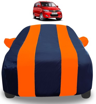 Auto Hub Car Cover For Chevrolet Enjoy (With Mirror Pockets)(Orange)