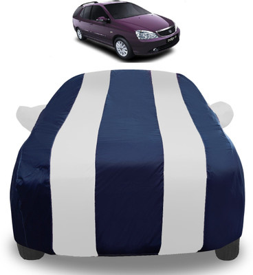 Auto Hub Car Cover For Tata Indigo Marina (With Mirror Pockets)(Silver)