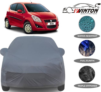 V VINTON Car Cover For Maruti Suzuki Ritz (With Mirror Pockets)(Grey)