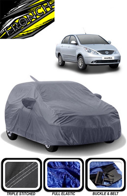 FRONCH Car Cover For Tata Manza (With Mirror Pockets)(Grey)