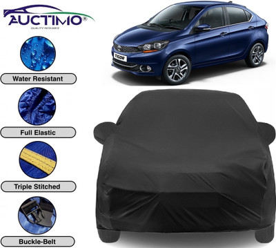 AUCTIMO Car Cover For Tata Tigor (With Mirror Pockets)(Black)